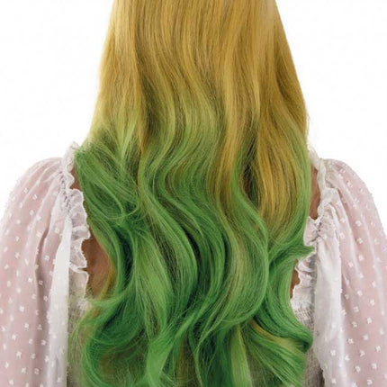 PXP Professional Colours Pruik Rebecca Blond en Groen met Vlecht