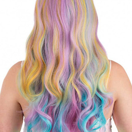 PXP Professional Colours Pruik Selena pastel regenboog met pony