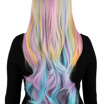PXP Professional Colours Pruik Selena Pastel Regenboog