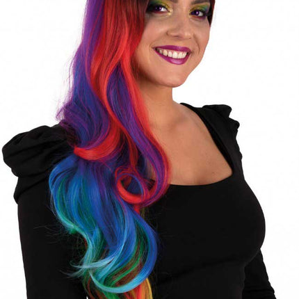 PXP Professional Colours Pruik Selena Regenboog All Over
