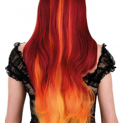 PXP Professional Colours Pruik Selena Regenboog Rood Oranje