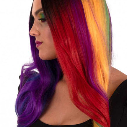 PXP Professional Colours Pruik Selena Regenboog Two Sides