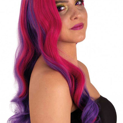 PXP Professional Colours Pruik Selena Roze naar Paars