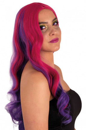 PXP Professional Colours Pruik Selena Roze naar Paars