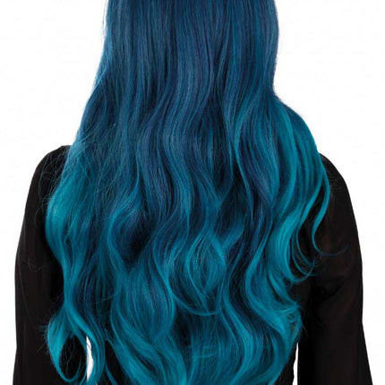 PXP Professional Colours Pruik Selena Zwart Petrol Blauw
