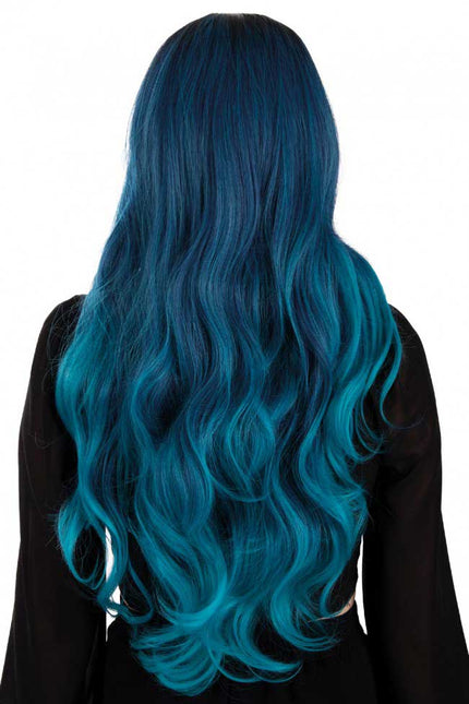 PXP Professional Colours Pruik Selena Zwart Petrol Blauw