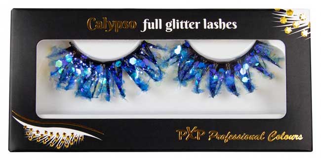 PXP Professional Colours PXP Blauw Fluoriserende glitter wimpers Calypso stijl