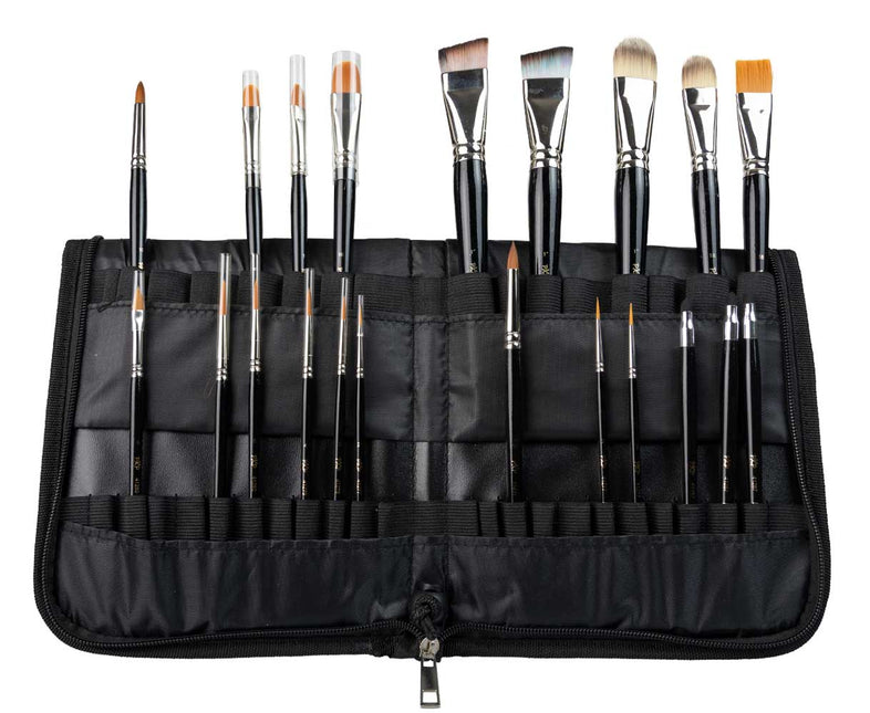 PXP Professional Colours PXP Dubbele Penselen Etui Zwart