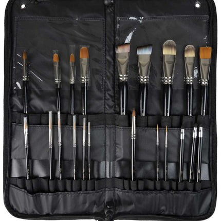 PXP Professional Colours PXP Dubbele Penselen Etui Zwart