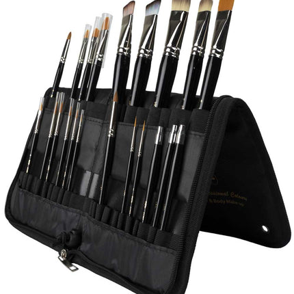PXP Professional Colours PXP Dubbele Penselen Etui Zwart