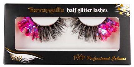 PXP Professional Colours PXP Hotpink Fluoriserende glitter wimpers Barranquilla stijl
