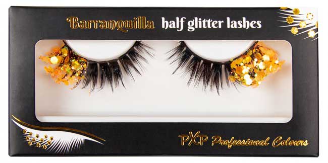 PXP Professional Colours PXP Oranje Fluoriserende glitter wimpers Barranquilla stijl