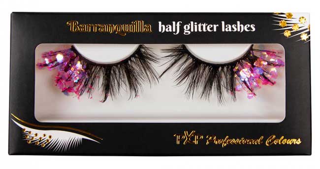 PXP Professional Colours PXP Roze Fluoriserende glitter wimpers Barranquilla stijl