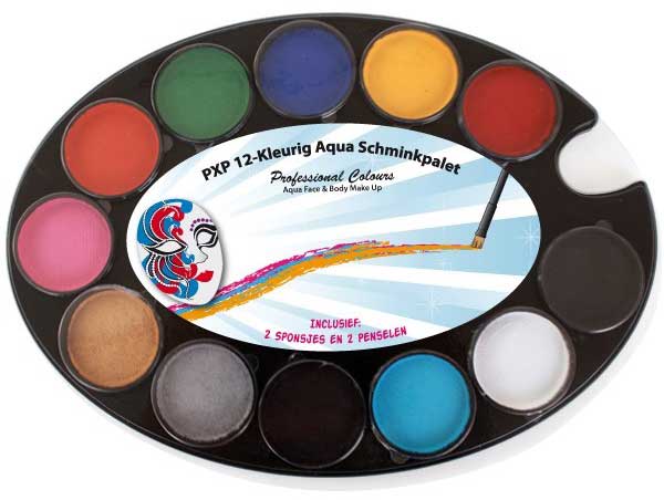 PXP Professional Colours PXP Schmink Palet Basic 12 x 4 gram