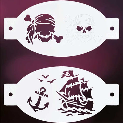 PXP Professional Colours PXP Schminksjabloon Piraten – 2 Stencils