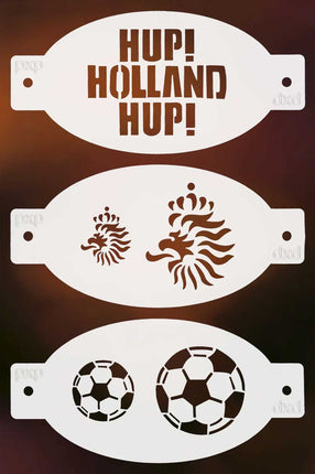PXP Professional Colours Voetbal Schminksjablonen set 3 stuks