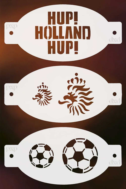 PXP Professional Colours Voetbal Schminksjablonen set 3 stuks