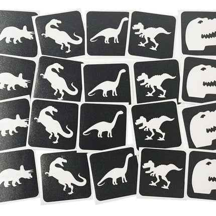 Schmink Specialist Dino Glittertattoo Sjablonenset