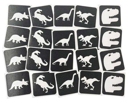 Schmink Specialist Dino Glittertattoo Sjablonenset