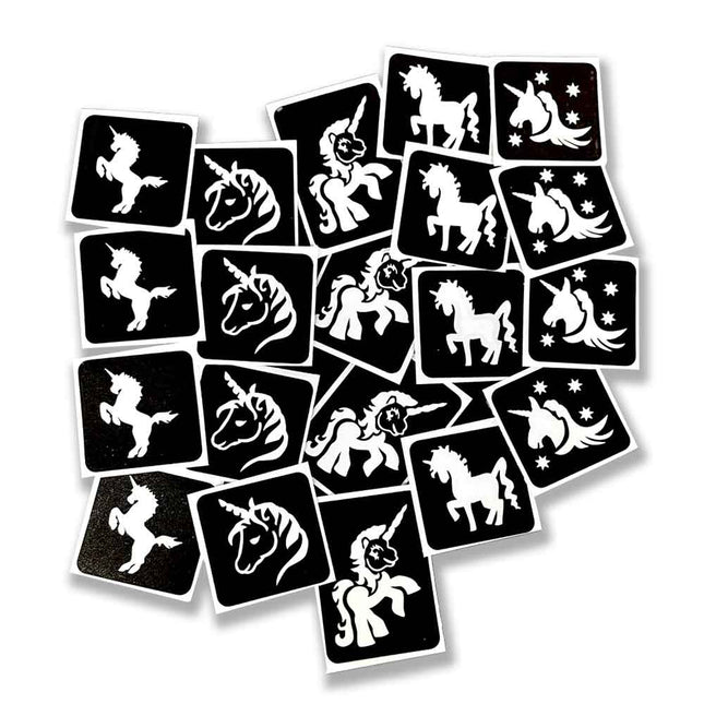 Schmink Specialist Eenhoorn Glittertattoo Sjablonenset