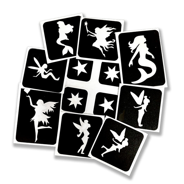 Schmink Specialist Fantasie Glittertattoo Sjablonenset