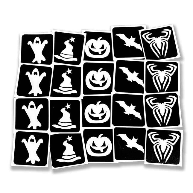 Schmink Specialist Halloween Glittertattoo Sjablonenset
