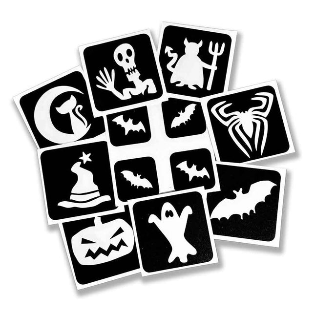 Schmink Specialist Halloween Glittertattoo Sjablonenset