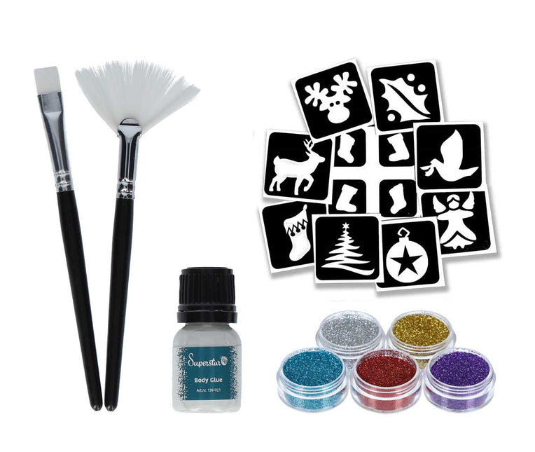 Schmink Specialist Kerst Glittertattoo Set
