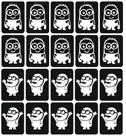Schmink Specialist Minion Glittertattoo Set