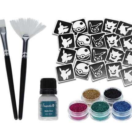 Schmink Specialist Pokemon Glittertattoo Set