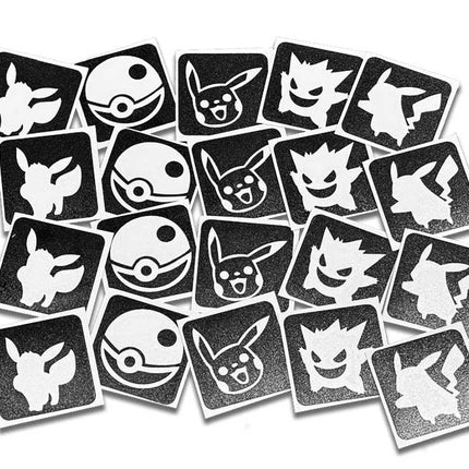Schmink Specialist Pokemon Glittertattoo Sjablonenset