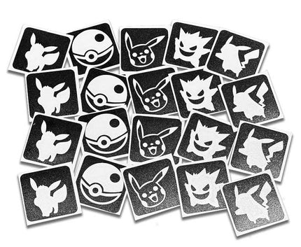 Schmink Specialist Pokemon Glittertattoo Sjablonenset
