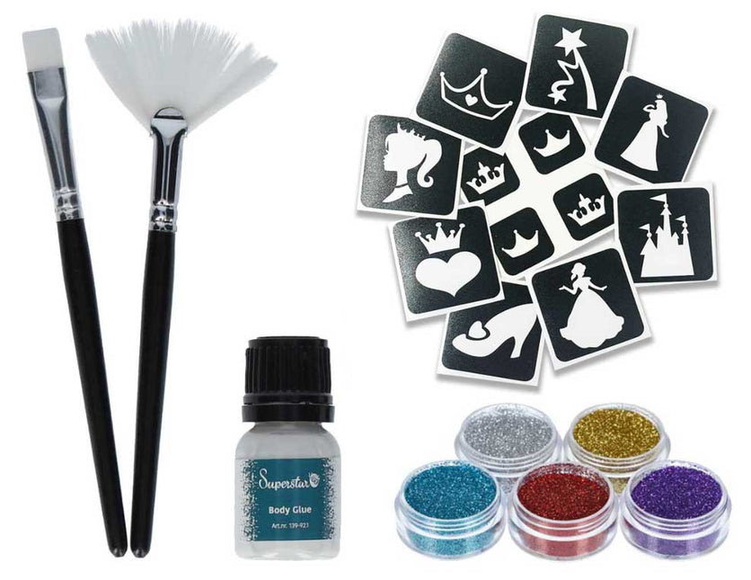 Schmink Specialist Prinses Glittertattoo Set