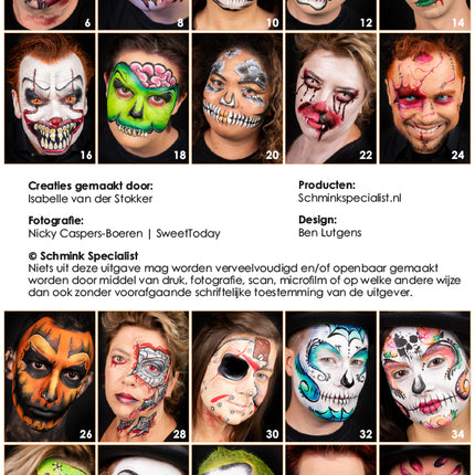 Schmink Specialist Schminkboek Schminken editie halloween
