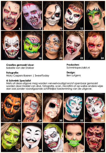 Schmink Specialist Schminkboek Schminken editie halloween