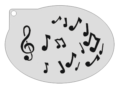 Schmink Specialist Schminksjabloon Muzieknoten