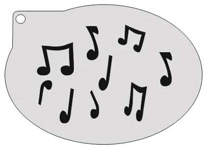 Schmink Specialist Schminksjabloon Muzieknoten