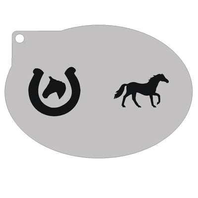 Schmink Specialist Schminksjabloon Paard en hoefijzer