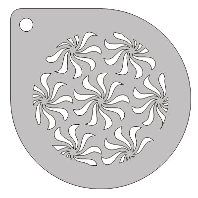 Schmink Specialist Schminksjabloon rond twirl bloemen