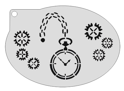 Schmink Specialist Schminksjabloon Steampunk Klok