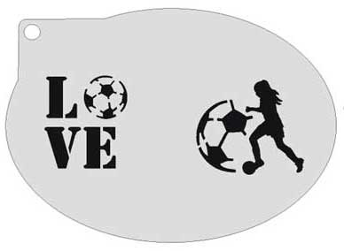 Schmink Specialist Schminksjabloon Vrouwenvoetbal Love