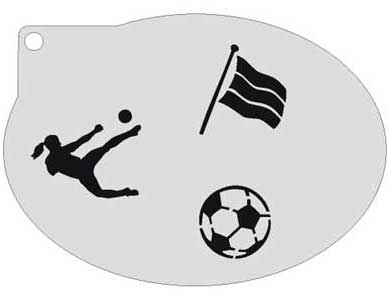 Schmink Specialist Schminksjabloon Vrouwenvoetbal
