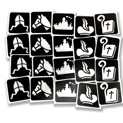 Schmink Specialist Sinterklaas Glittertattoo Sjablonenset