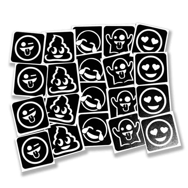 Schmink Specialist Smiley Glittertattoo Sjablonenset