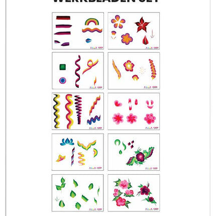 Schmink Specialist Splitcake werkbladen set