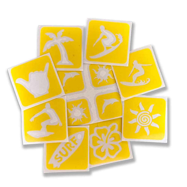 Schmink Specialist Surf Glittertattoo Sjablonenset