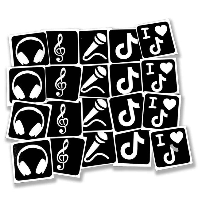 Schmink Specialist Tiktok Glittertattoo Sjablonenset