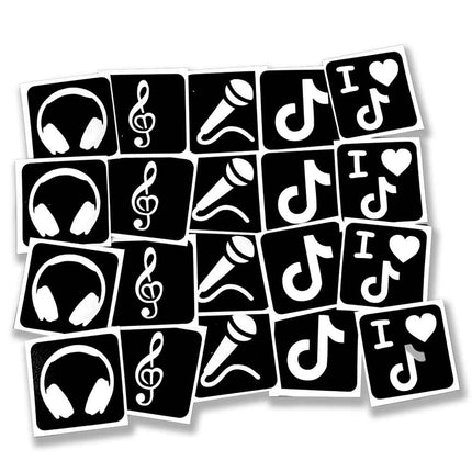 Schmink Specialist Tiktok Glittertattoo Sjablonenset