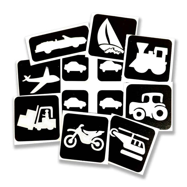 Schmink Specialist Voertuigen Glittertattoo Sjablonenset