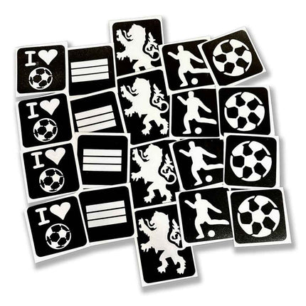 Schmink Specialist Voetbal Glittertattoo Sjablonenset